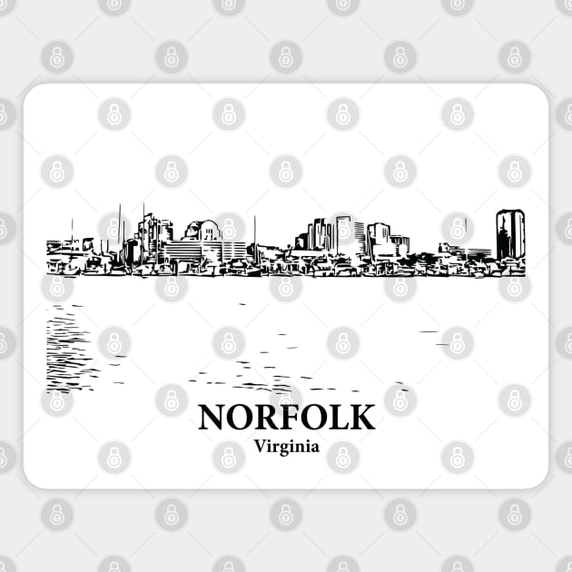 Norfolk - Virginia Magnet by Lakeric